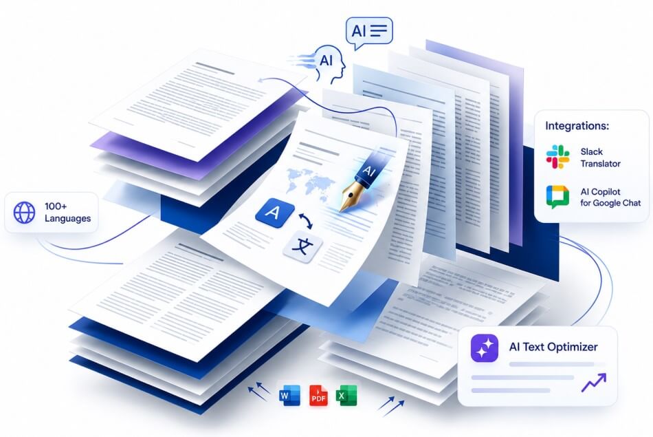 artificial intelligence app for writing and document translation