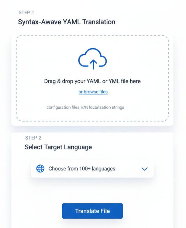 yml translation tool interface